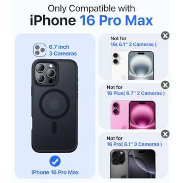 KCQNine Magnetic for iPhone 16 Pro Max Case[Compatible with MagSafe][Military-Grade Drop Protection]...