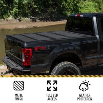 RealTruck BAK BAKFlip MX4 Hard Folding Truck Bed Tonneau Cover | 448329 | Fits 2015-2020 Ford F-150 5' 7" Bed (67.1")