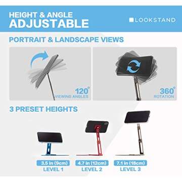 LOOKSHOP Lookstand Gold Adjustable Cell Phone Stand