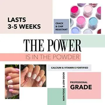 Revel Nail White Dip Powder - Long Lasting & Chip Resistant