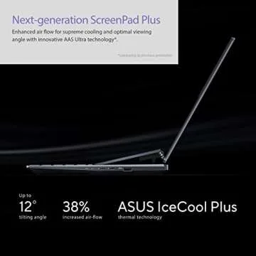 Zenbook Pro 14 Duo OLED 14.5” 2.8K OLED Touch, 120Hz Refresh Rate, ScreenPad Plus, Intel Evo Platf...