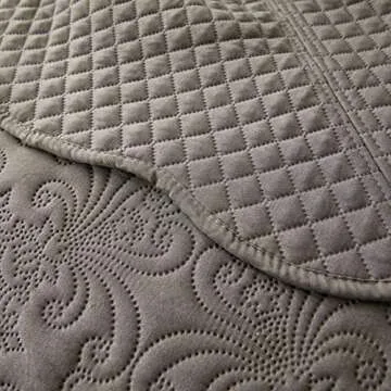 RUIZIXIN Oversized King Coverlet Set California Size Bedspread Soft Quilt Lightweight Bedcover Microfiber Comforter Set Bed Set for All Seasons 3Pieces Set(1 Coverlet, 2 Pillow Shams)