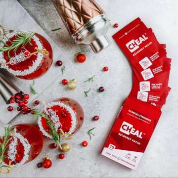 Recovery Patch 10 Pack - Party Patches for Better Mornings | Individually Wrapped (Clear)