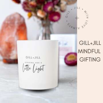 Little Light Scented Candle, Hug in a Jar Candle, Miscarriage Gifts for Mothers, Get Well Soon Gifts for Women, IVF Warrior, Chemo Gifts, Natural Paraffin-Free Wax with Rose, Pink Quartz, Cinnamon