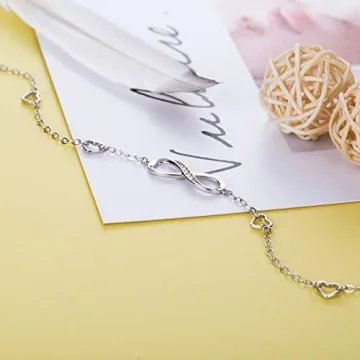 Infinity Anklet Bracelet for Women – Sterling Silver