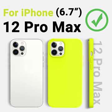 AOTESIER Shockproof Designed for iPhone 12 Pro Max Case, Liquid Silicone Phone Case with [Soft Anti-...