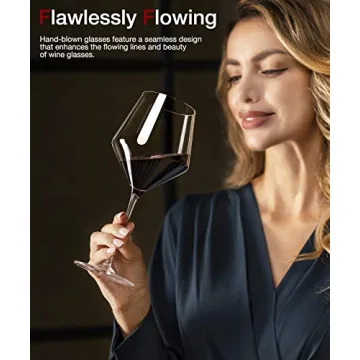 AOOE Red Wine Glasses Set of 4 for Elegant Wine Tasting