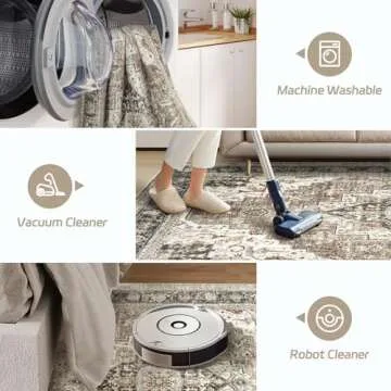 Roxstand 8x10 Washable Rug for Home Decor