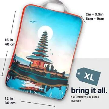 Large Compression Packing Cubes Travel Set for Organizing