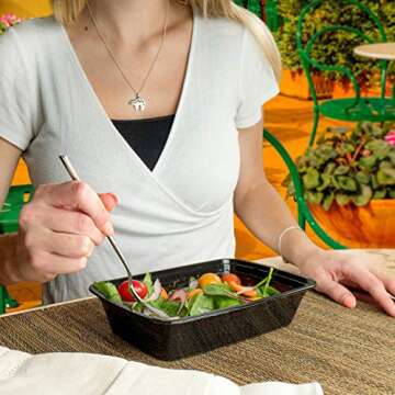 JUST PACK IT [50 Sets - 38 oz] Meal Prep Containers with Snap Tight Lids - Non-Spill Heavy Duty Food Storage Reusable Freezer Microwavable Dishwasher Safe Plastic Lunch Boxes