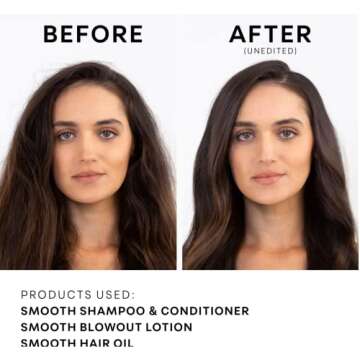 NATURELAB. TOKYO Perfect Smooth Shampoo & Conditioner: Weightless Frizz Control for Smoother, Healthier Hair and Scalp I 11.5 FL OZ Each