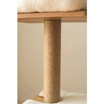 Catry 30” Cat Tree with Jute Rope Covered Scratching Post, Hammock, and Wooden Condo