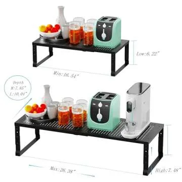 Wobmmi Expandable Spice Rack Organizer - Adjustable Storage Solution