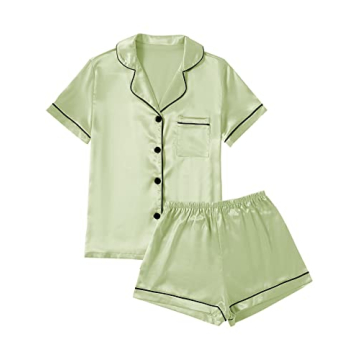 LYANER Satin Pajama Set - Elegant Sleepwear for Women