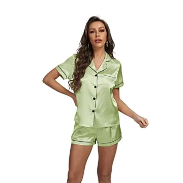 LYANER Satin Pajama Set - Elegant Sleepwear for Women