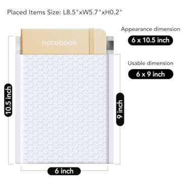 Fuxury Bubble Mailer 6x10" 100 Pack White Bubble Mailers Usable Size 6x9" Self Seal Padded Mailing E...