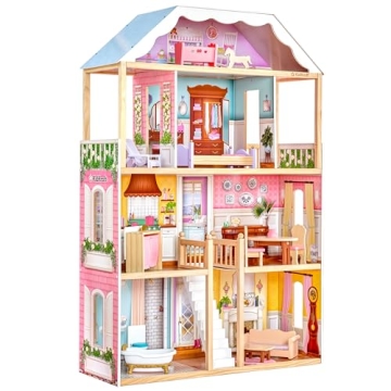 KidKraft Charlotte Wooden Dollhouse for 12-Inch Dolls