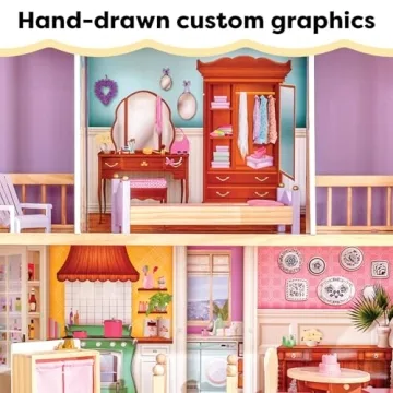 KidKraft Charlotte Wooden Dollhouse for 12-Inch Dolls