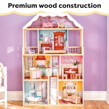 KidKraft Charlotte Wooden Dollhouse for 12-Inch Dolls
