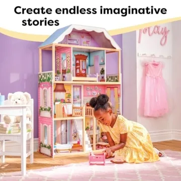 KidKraft Charlotte Wooden Dollhouse for 12-Inch Dolls