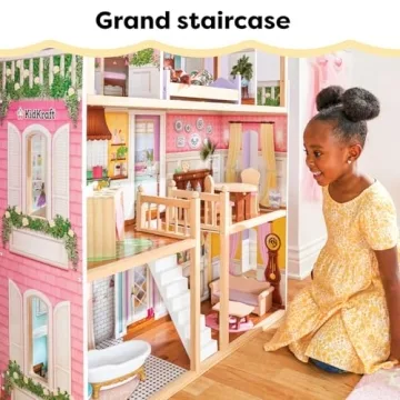 KidKraft Charlotte Wooden Dollhouse for 12-Inch Dolls