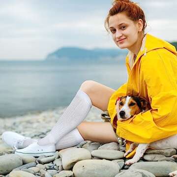 Geyoga 3 Pairs Slouch Socks Scrunch Cotton Knit Boot Soft Long Winter Stacked Socks for Women