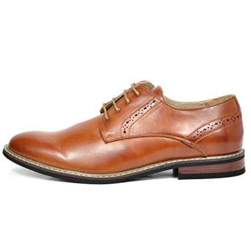 Bruno Marc Mens Leather Lined Dress Shoes, Brown - 10.5 (Oxford)