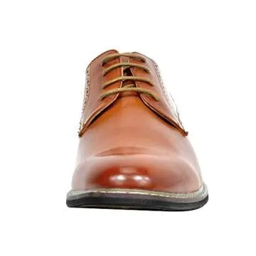 Bruno Marc Mens Leather Lined Dress Shoes, Brown - 10.5 (Oxford)