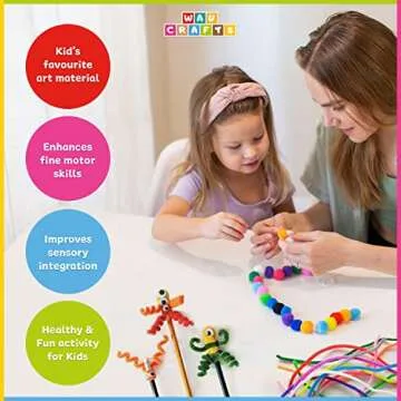 WAU CRAFTS 1750 pcs Arts and Crafts Supplies for Kids