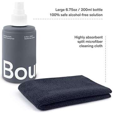 Boundless Audio Record Cleaning Solution - 6.75oz Vinyl Cleaner Fluid, Vinyl Cleaner Cloth & Record ...