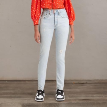 Levi's Women's 501 Skinny Jeans in Ojai Snow-Light Indigo