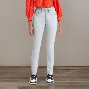 Levi's Women's 501 Skinny Jeans in Ojai Snow-Light Indigo