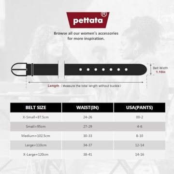 Pettata 3 Pack Women Cinch Waist Belts for Style