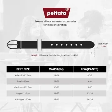 Pettata 3 Pack Women Cinch Waist Belts for Style