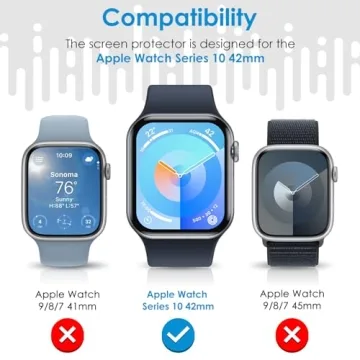 Apple Watch Series 10 Screen Protector 42mm Pack