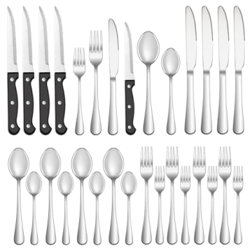 Elegant 24 Pcs Silverware Set Perfect for Every Occasion