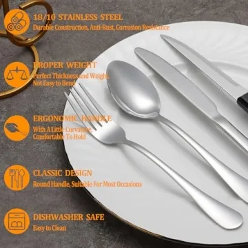Elegant 24 Pcs Silverware Set Perfect for Every Occasion
