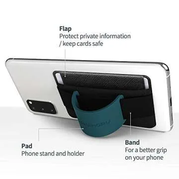 Sinjimoru Phone Grip Card Holder with Kickstand