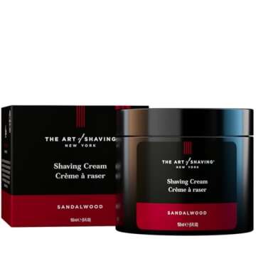 The Art of Shaving Sandalwood Shaving Cream for Men – Protects Against Irritation and Razor Burn – Hydrates and Nourishes Dry Skin – Clinically Tested for Sensitive Skin – 5 oz