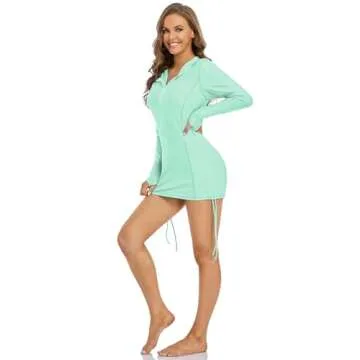 Inno Women's Hooded Long Sleeve Rash Guard Shirt