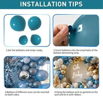 Peacock Blue Balloons Kit - Perfect for Every Celebration!