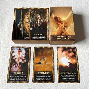 Tzxamsez Career Oracle Cards Deck, Money and Life Oracle Cards, Oracle Decks Help You Achieve Financ...