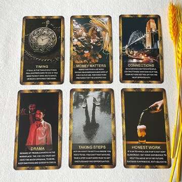 Tzxamsez Career Oracle Cards Deck, Money and Life Oracle Cards, Oracle Decks Help You Achieve Financial Goals As Well As Life Goals and Career Ambitions.