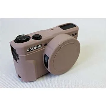 Removable Lens Cover Silicone Gel Rubber Soft Camera Case Cover for Canon PowerShot G7x Mark ii Camera Gray