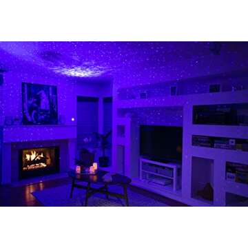BlissLights Sky Lite (Refurbished) LED Laser Star Projector, Galaxy Lighting, Nebula Lamp (Blue Stars)