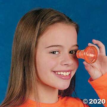 Fun Express Transparent Prism Kaleidoscope Toys (Bulk Set of 12) Novelty Party Favors and Giveaways