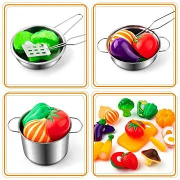 Tigerhu 26PCS Play Kitchen Set for Kids Cooking Fun