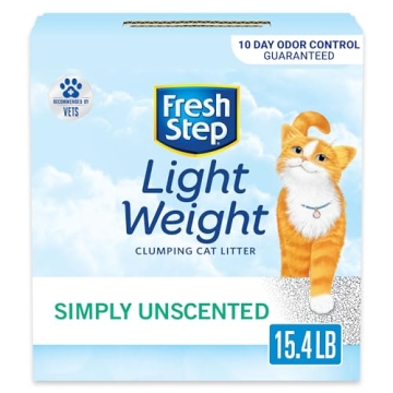 Fresh Step Simply Unscented Light Weight Clumping Litter, Fresh Step Unscented Cat Litter With Activ...