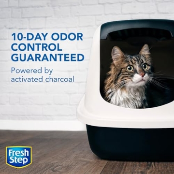 Fresh Step Simply Unscented Light Weight Clumping Litter, Fresh Step Unscented Cat Litter With Activated Charcoal Technology, 15.4 lb. Box