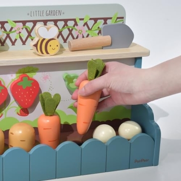 PairPear Wooden Garden Toy Playset for Toddlers Learning Fun